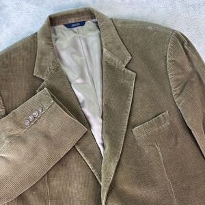 Vintage Brooks Brothers Men's Corduroy Blazer Tan Brown 2-Button Sport Coat 48L
